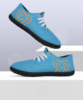 KANEGGYE New Men Canvas Shoes Engineered for comfort, styled for impact Loafers For Men(Blue , 8)