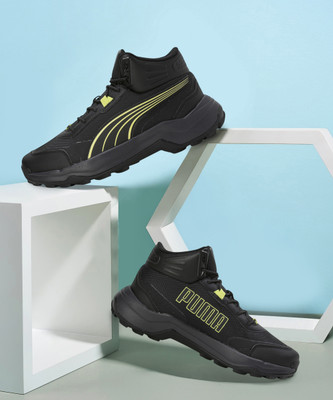 PUMA Questblitz Mid Running Shoes For Men(Green , 10)