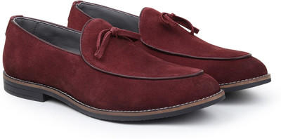 yoho Lofos Men 007 Loafers For Men(Maroon , 9)