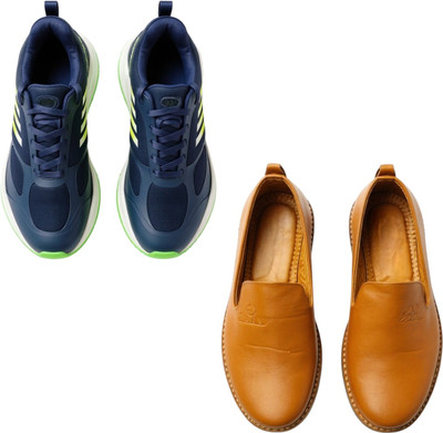 Plama Stylish Casual Shoes for Men – Perfect for Daily Wear Casuals For Men(Navy, Tan , 6)