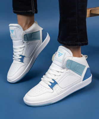 RUN SEVEN ( by GO21 ) Soft Insole, Slip-Resistance|High Top Lace High Tops For Men(Blue , 10)