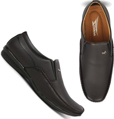 Zixer Office Wear Oxford Derby Formal Shoes For Men || Boys Wow Formal Wedding Party Slip On For Men(Brown, Black , 8)