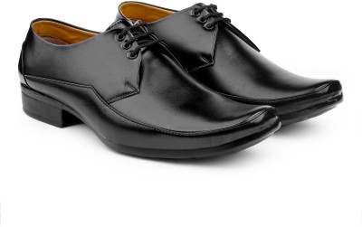 Smoky Smoky Fabulous Black Formal Shoes For Men Lace Up For Men(Black)
