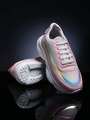 Dressberry Dressbreey women's Shoes Comfortable and Stylish Casual Sneakest for girls Sneakers For Women(Pink , 7)