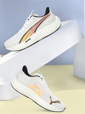 PUMA Velocity NITRO 3 Res Running Shoes For Men(White , 8)