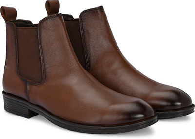 SeeandWear Leather Chelsea Brown Boots For Men Boots For Men(Brown , 8)