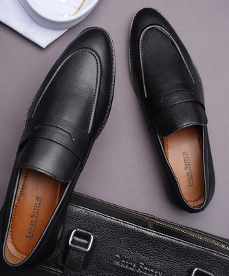 LOUIS STITCH Formal Slipon (RGMC) Mocassin For Men(Black , 9)