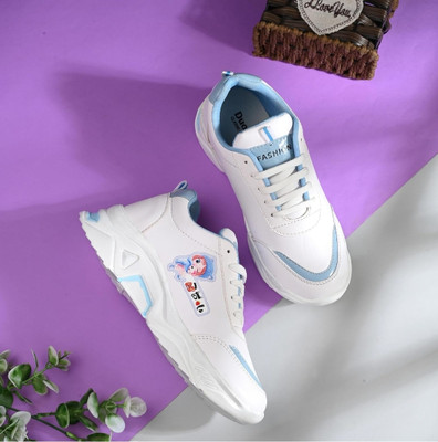 EZDEZARIO Sneakers For Women(Blue, White , 6)