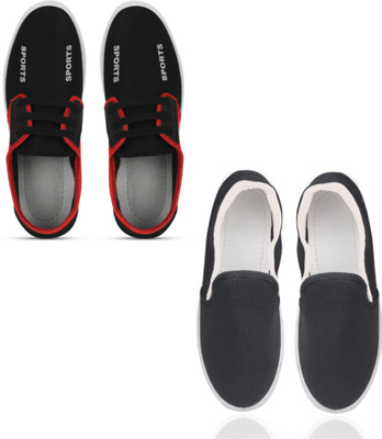 AYANSH MANUFACTURING Walking Shoes For Men(Red, Black , 7)