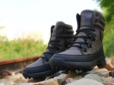 THNXBRO Thunder water resistant High top ankle Snow boots for Men Boots For Men(Grey , 10)
