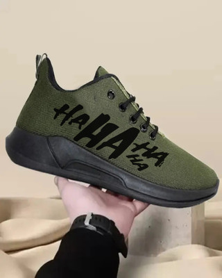 Kenamin SPORTS FOR MEN & KIDS Running Shoes For Men(Olive, Black , 10)