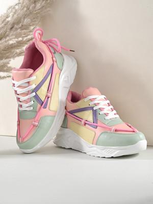 Dressberry Sneakers For Women(Pink , 3)