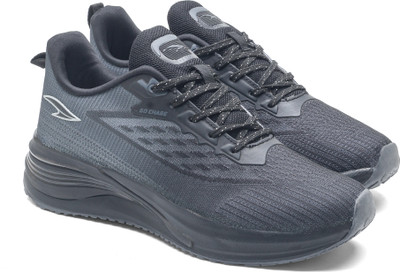asian Navigator-02 Men's Training Shoes | Airy Mesh, Memory Foam & Traction Sole Running Shoes For Men(Black, Grey , 7)