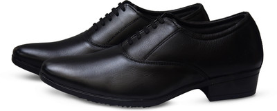 CERFTAN men's premium TAN brown leather shoes with sleek formal design Oxford For Men(Black , 9)