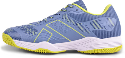 NIVIA HY-Energy 2.0 , Duofoam Cushion, Breathable Mesh Badminton Shoes For Men(Grey, Green , 10)