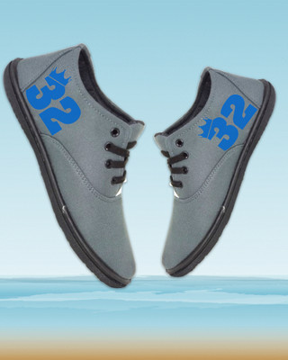 Kenamin Stylish Casual Shoes for Men and kids Casuals For Men(Grey, Blue , 7)