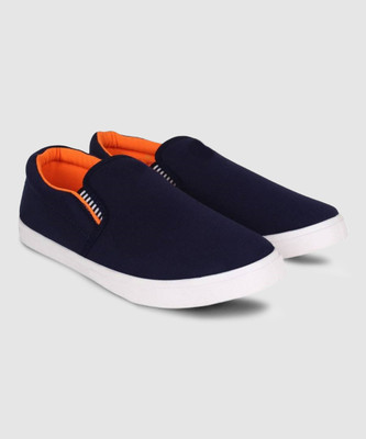HOTSTYLE Pilot Loafers For Men(Blue, Orange , 8)