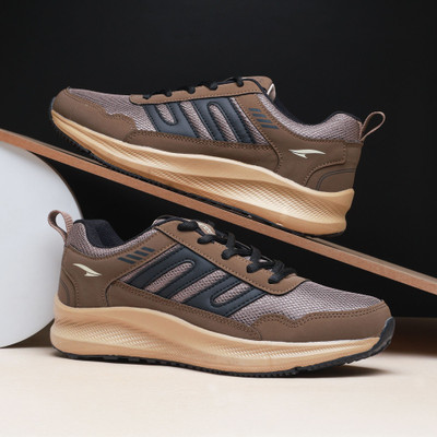 asian Boss-32 Men’s Sports Sneakers | Trendy Lightweight Casual Shoes for Boys Running Shoes For Men(Brown, Black , 6)