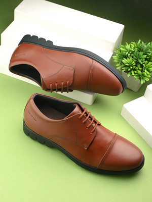 VALENTINO Derby For Men(Tan , 5)