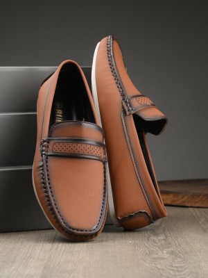 Bucik Bucik Men Comfortable Lightweight Slip On Loafers Loafers For Men(Tan)