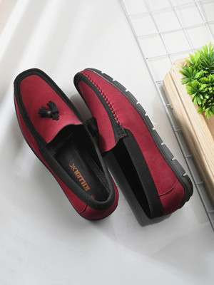 KILLER KL50003 Lightweight Comfort Extra Soft Summer Trendy Premium Stylish Loafers For Men(Red , 6)