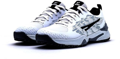 AASHRAy FREEDOM RUBBER SPIKES Cricket Shoes For Men(Grey, White , 11)