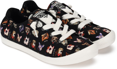 Skechers BEACH BINGO – DAPPER PARTY Canvas Shoes For Women  (Black) For Rs. 1049 @ 78 %