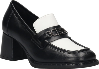 bagatt TT.BAGATT offwhite Premium Leather Pumps For Women(Off White, Black , 4)
