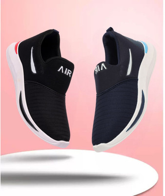 HOTSTYLE Trendy & Stylish Running Shoes For Men(Blue, Black , 9)