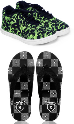 KANEGGYE Casuals For Men(Green, White , 7)