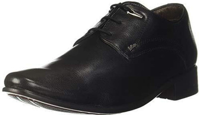 LEE COOPER Leather Derby Lace-Up Lightweight Comfort Trendy Premium Office/Party Derby For Men(Black , 6)