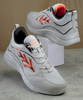 asian Platinum-03 Running Shoes For Men(Grey, Orange , 7)