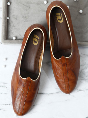 iD Tan Slip-On Ethnic Jalsa Jooti and Mojaris for Men Casuals For Men(Tan , 9)
