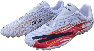 SEGA Spectra Men's Football Shoes with Studs | Superior Control & Style Football Shoes For Men(White , 5)