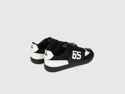 United Colors of Benetton lors of Benetton Men PU Colorblocked Sneakers Canvas Shoes For Men(Black , 9)