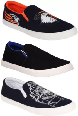 WELDONE 3 Pair Combo Loafers For Men(Multicolor , 9)