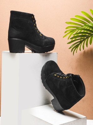 TRYME Boots For Women(Black , 5)