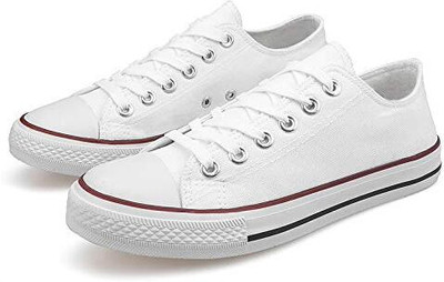 ROCLEX Stylish Trendy Casual Lightweight Canvas Casual Sneaker Shoes for Girls & Womens Canvas Shoes For Women(White , 8)