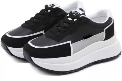 Ifah Korean Unisex New Trending lightweight and comfortable skate canvas shoes Sneakers For Women(Black , 8)