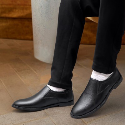 Aramish Genuine Leather Office | Mocassin Shoes | Formal Slip On For Men(Black , 7)