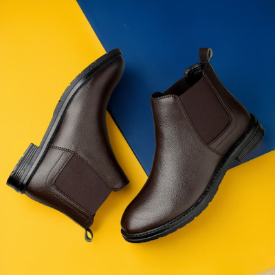 Fitze Chelsea Boots For Men Boots For Men(Brown , 6)