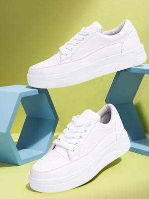VENDOZ Casual Stylish Trending Sneakers For Women(White , 4)