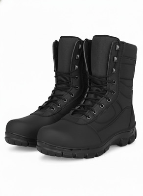KSF Men’s Classic Black Ankle Boots Boots For Men(Black , 9)