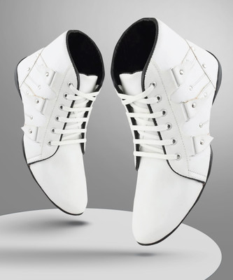 Luciano BOOT SHOES FOR MEN Boots For Men(White , 6)