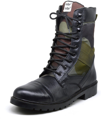 DSF LEATHER COMBAT ARMY BOOT SHOES FOR MEN / ARMY SHOES /COMBAT BOOTS Boots For Men(Multicolor , 11)