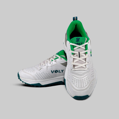 volt VOLT 220 TEALGREEN WHITE CRICKET RUBBER STUDS Cricket Shoes For Men(White , 8)