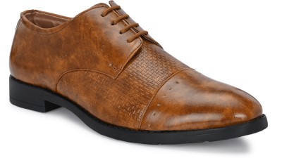 RONICX Leahter Shoes for Mens | Formal Shoes for Men Oxford For Men(Tan)