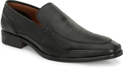 ALBERTO TORRESI Genuine Leather Black Slipon Formal Shoes Slip On For Men(Black)