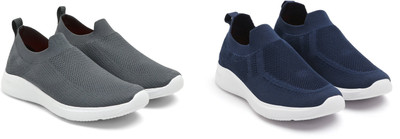 Face Stylish Sports Shoes for Men – Ideal for Running, Gym & Training Sneakers For Men(Grey, Navy , 6)