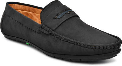 STEPORIZE Loafers For Men(Black , 8)